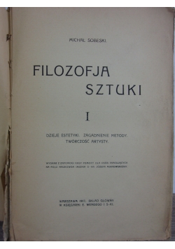 Filozofja sztuki I 1917r.