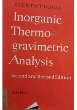 Inorganic Thermogravimetric Analysis