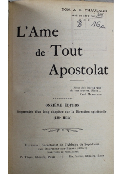 L'Ame de Tout Apostolat 1912 r.