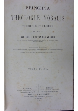 Principia Theologiae Moralis, 1875 r.
