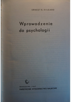 Wprowadzenie do psychologii