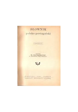 Słownik polsko-portugalski, 1930r.