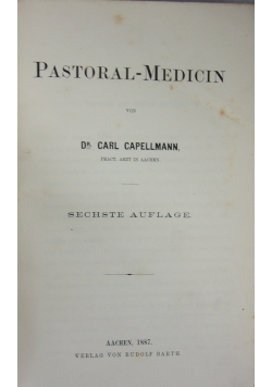 Pastoral-Medicin ,1887r.