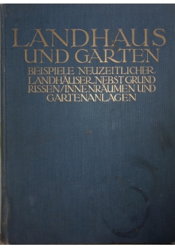 Landhaus und Garten, 1925 r.