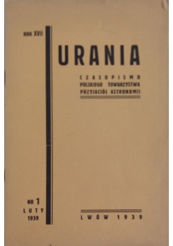 Urania nr 1, rok XVII, 1939 r.