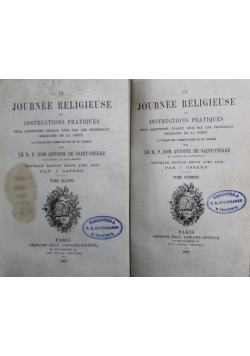 La Journee Religieuse 2 Tomy 1869 r.