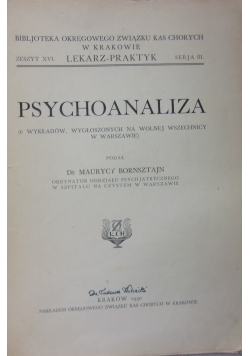 Psychoanaliza, 1930 r.