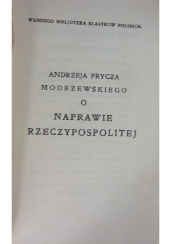 O naprawie Rzeczypospolitej, 1914 r.