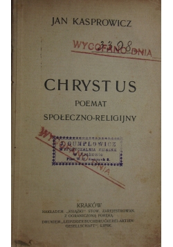 Chrystus poemat społeczno - religijny, 1904 r.