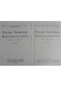 Polski słownik biograficzny, T.  VII, VIII