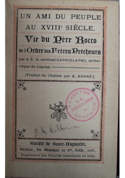 Vie du Perre Borro 1887 r