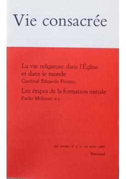 Vie consacree nr 2 La vie religieuse