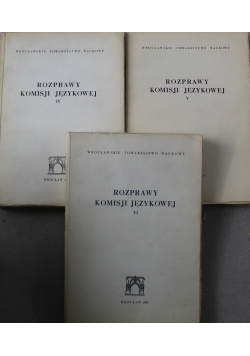 Rozprawy Komisji Językowej 3 tomy