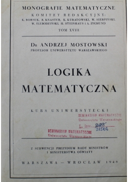 Logika matematyczna 1948 r