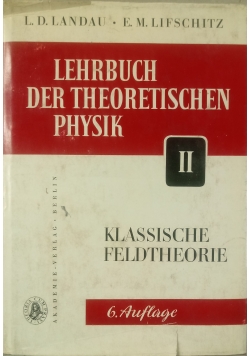 Lehrbuch der theoretischen physik II