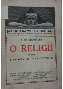 O religii, 1914 r.