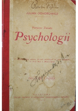 Pierwsze Zasady Psychologii 1916 r