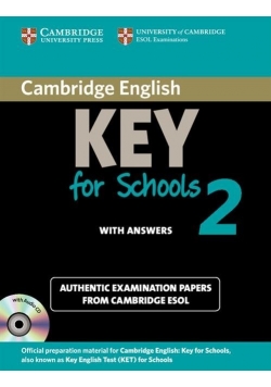 Cambridge English Key for Schools 2 Self-study Pack (Student's Book with Answers and Audio CD), Nowa