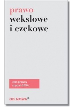 Prawo wekslowe i czekowe w.2018