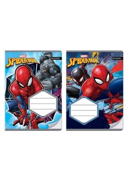 Zeszyt A5 w kratkę 16 kartek Spider Man 10 sztuk mix