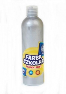 Farba szkolna metaliczna srebrna 250ml ASTRA
