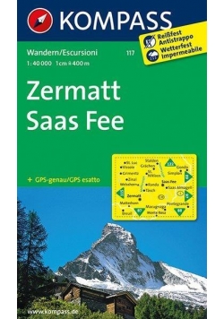 Zermatt Saas Fee1:50 000 Kompass