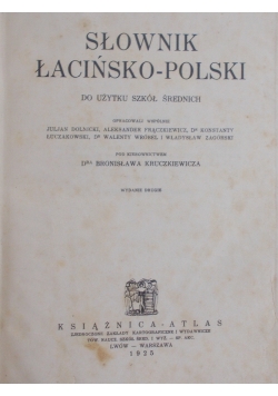 Słownik Łacińsko - Polski , 1925 r.