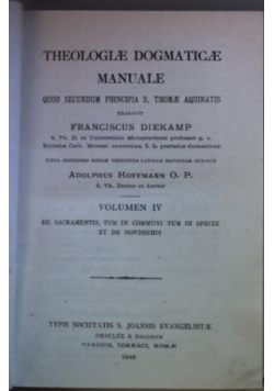 Thelogiae dogmaticae manuale, 1949r.