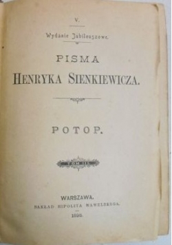 Potop, Tom III, 1903 r.