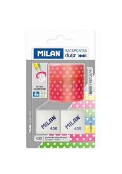 Temperówka Duet róż+ 2 gumki blister MILAN