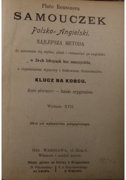 Samouczek polsko- angielski, 1913 r.