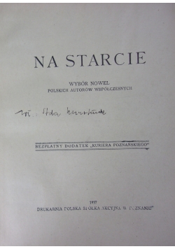 Na starcie. 1937 r.