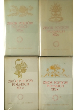 Zbiór poetów polskich XIX w, 4 książki