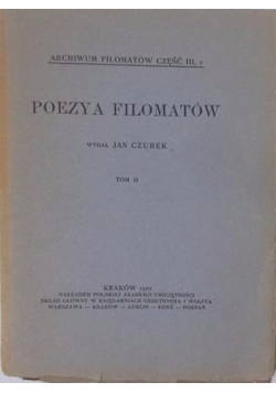 Poezya Filomatów tom II