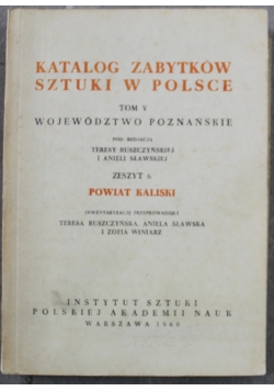 Katalog zabytków sztuki w polsce tom 1 zeszyt 6