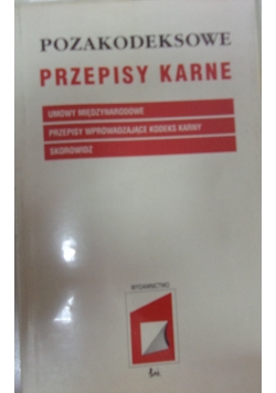 Pozakodeksowe przepisy karne
