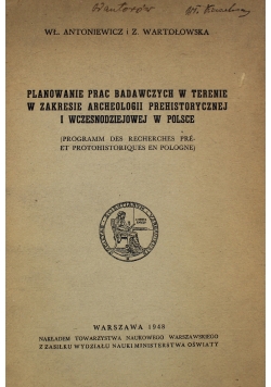 Planowanie prac badawczych w terenie  1948 r
