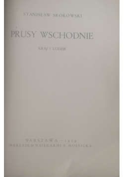 Prusy wschodnie, 1929 r.