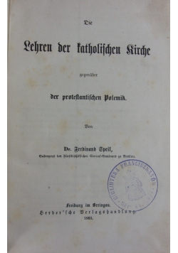 Lehren der katholischen Kirche,1865r.