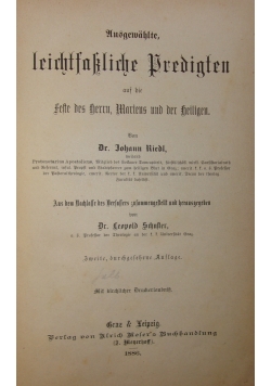 Ausgewahlte leichtsakliche Predigten ,1886r.