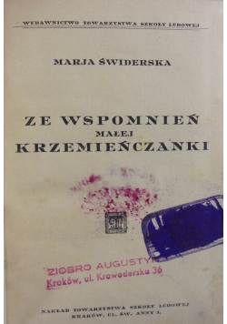 Ze wspomnień małej krzemieńczanki