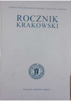 Rocznik krakowski, tom LXXX