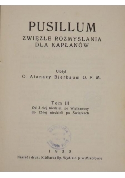 Bierbaum Atanazy (opr.) - Pusillum , 1933 r.