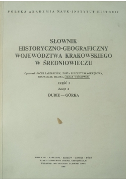 Słownik historyczno-geograficzny województwa krakowskiego w średniowieczu.,część I,zeszyt 4