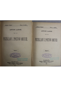 Przekłady z poetów obcych część 1 i 2 1899 r.