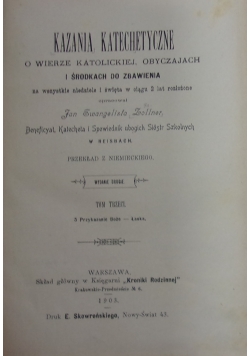Kazania katechetyczne  Tom I
