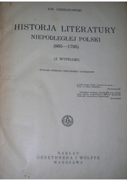 Historja literatury niepodległej Polski, 1930 r.