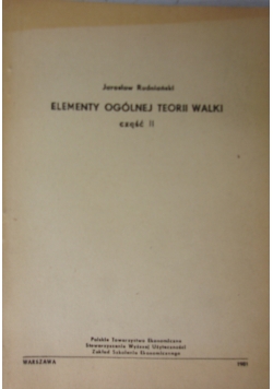 Elementy ogólnej teorii walki część II