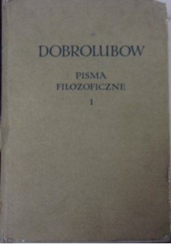 Pisma filozoficzne Tom I