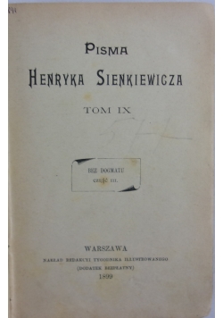 Pisma, Tom IX, 1899 r.